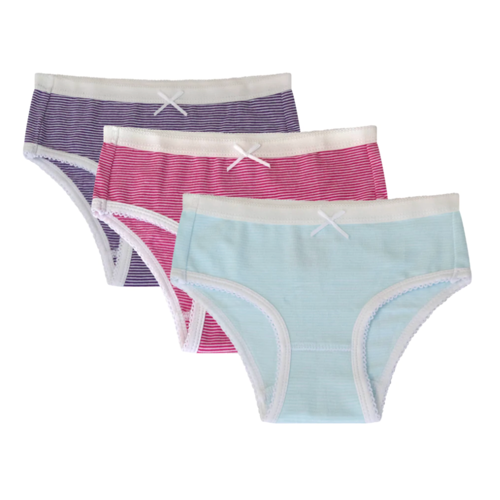 Girls Multi Stripe Briefs – Feathers USA